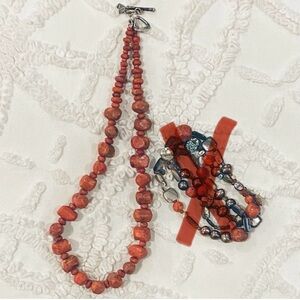 Silpada Coral Beaded Necklace